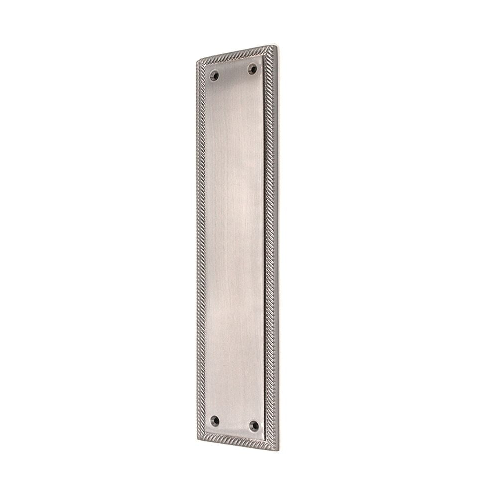 This is an image of Spira Brass - Georgian Finger Plate 285mm Satin Chrome available to order from T.H Wiggans Architectural Ironmongery in Kendal, quick delivery and discounted prices.