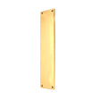 This is an image of Spira Brass - Victorian Finger Plate 275mm Polished Brass available to order from T.H Wiggans Architectural Ironmongery in Kendal, quick delivery and discounted prices.