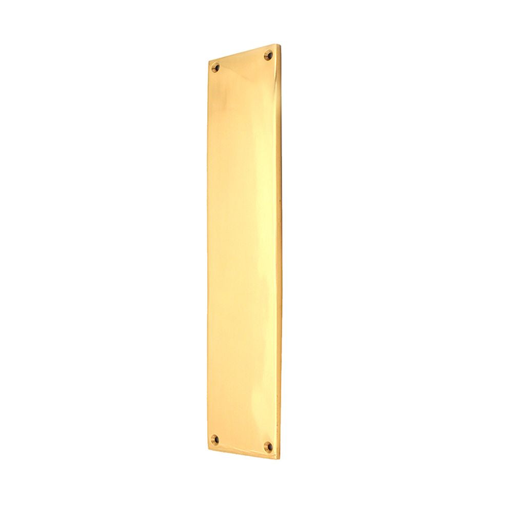 This is an image of Spira Brass - Victorian Finger Plate 275mm Polished Brass available to order from T.H Wiggans Architectural Ironmongery in Kendal, quick delivery and discounted prices.