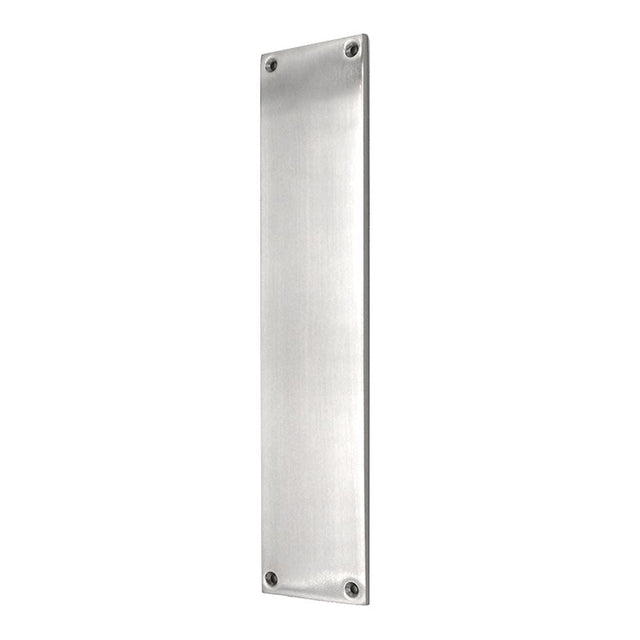 This is an image of Spira Brass - Victorian Finger Plate 275mm Satin Chrome available to order from T.H Wiggans Architectural Ironmongery in Kendal, quick delivery and discounted prices.