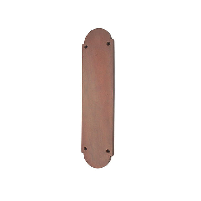 This is an image of Spira Brass - Victorian Half Round Finger Plate 300mm Aged Bronze available to order from T.H Wiggans Architectural Ironmongery in Kendal, quick delivery and discounted prices.