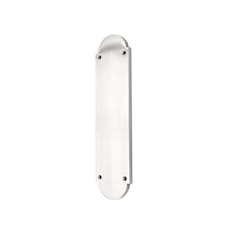 This is an image of Spira Brass - Victorian Half Round Finger Plate 300mm Polished Chrome available to order from T.H Wiggans Architectural Ironmongery in Kendal, quick delivery and discounted prices.