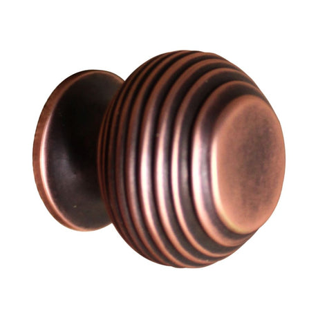 This is an image of Spira Brass - Beehive Small 30mm Cupboard Knob Aged Bronze  available to order from T.H Wiggans Architectural Ironmongery in Kendal, quick delivery and discounted prices.