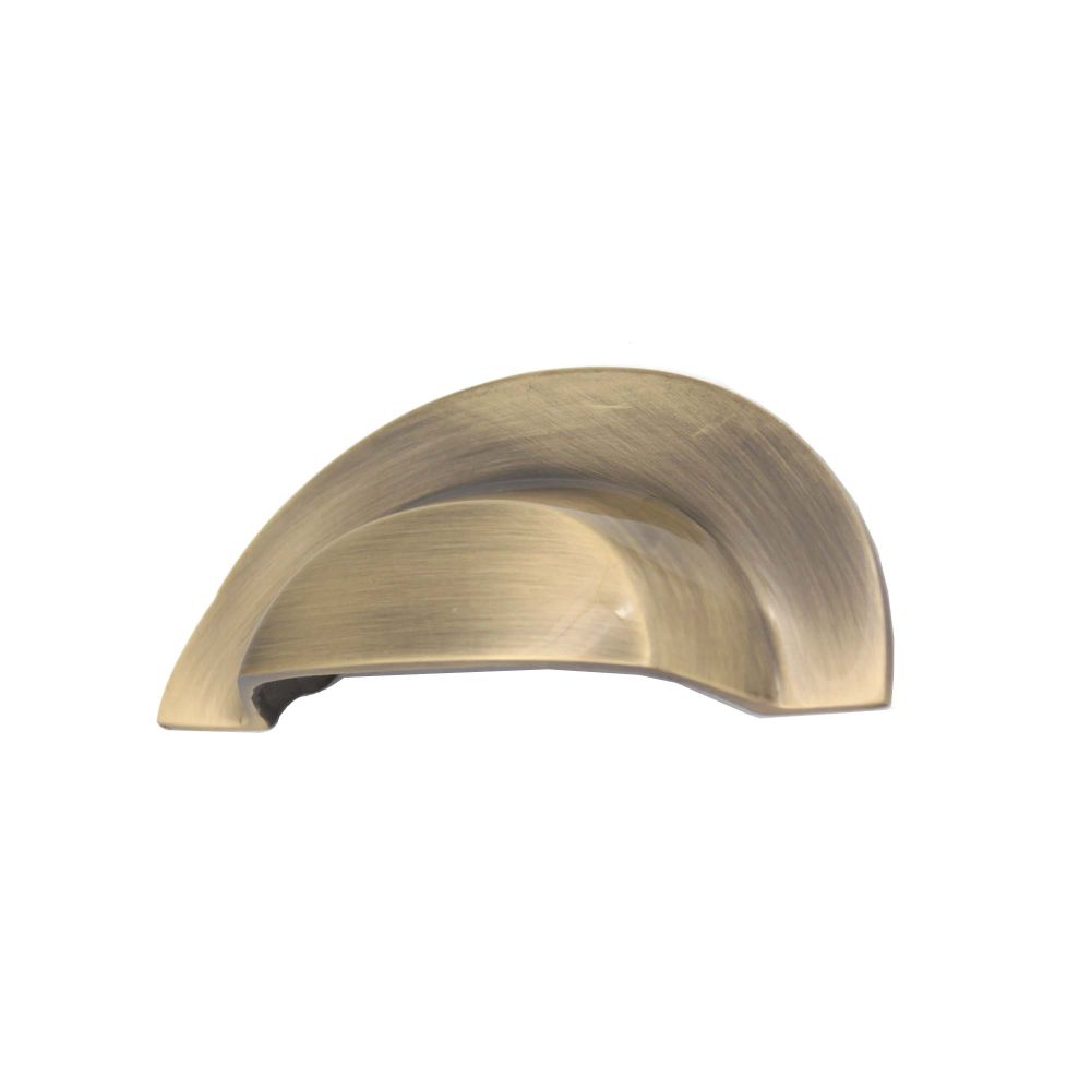 This is an image of Spira Brass - Slim Cup Handle Large Antique  available to order from T.H Wiggans Architectural Ironmongery in Kendal, quick delivery and discounted prices.