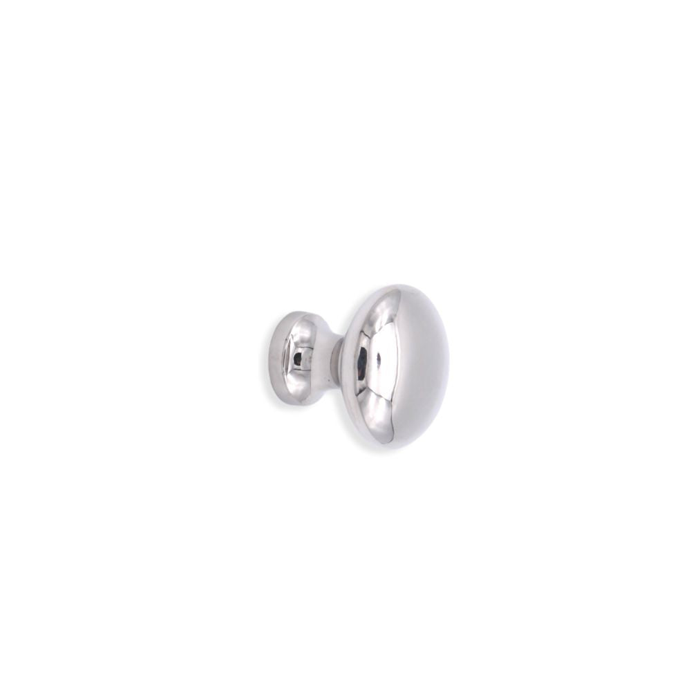 This is an image of Spira Brass - Mushroom 25mm Cupboard Knob Polished Nickel  available to order from T.H Wiggans Architectural Ironmongery in Kendal, quick delivery and discounted prices.