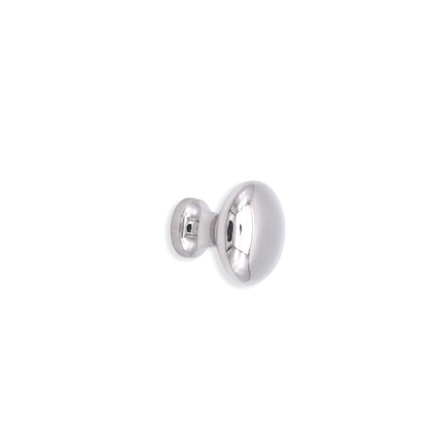 This is an image of Spira Brass - Mushroom 25mm Cupboard Knob Polished Nickel  available to order from T.H Wiggans Architectural Ironmongery in Kendal, quick delivery and discounted prices.