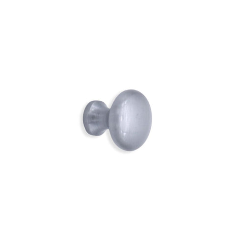 This is an image of Spira Brass - Mushroom 25mm Cupboard Knob Satin Chrome  available to order from T.H Wiggans Architectural Ironmongery in Kendal, quick delivery and discounted prices.