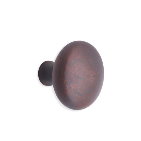 This is an image of Spira Brass - Mushroom 38mm Cupboard Knob Aged Bronze  available to order from T.H Wiggans Architectural Ironmongery in Kendal, quick delivery and discounted prices.