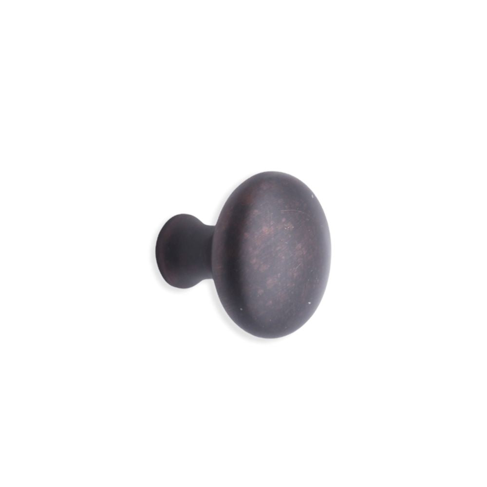 This is an image of Spira Brass - Mushroom 32mm Cupboard Knob Aged Bronze  available to order from T.H Wiggans Architectural Ironmongery in Kendal, quick delivery and discounted prices.