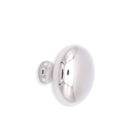 This is an image of Spira Brass - Mushroom 32mm Cupboard Knob Polished Nickel  available to order from T.H Wiggans Architectural Ironmongery in Kendal, quick delivery and discounted prices.