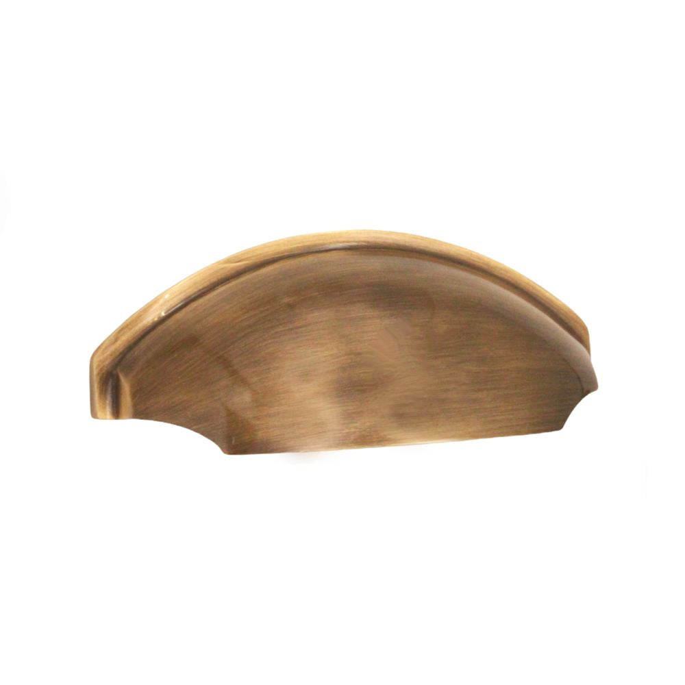 This is an image of Spira Brass - Tulip Cup Drawer Pull Antique Brass  available to order from T.H Wiggans Architectural Ironmongery in Kendal, quick delivery and discounted prices.