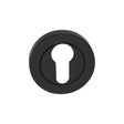 This is an image of Spira Brass - Euro Profile Escutcheon Matt Black available to order from T.H Wiggans Architectural Ironmongery in Kendal, quick delivery and discounted prices.