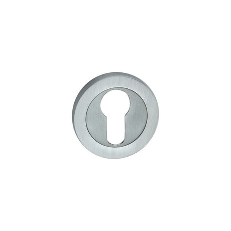 This is an image of Spira Brass - Euro Profile Escutcheon Satin Chrome available to order from T.H Wiggans Architectural Ironmongery in Kendal, quick delivery and discounted prices.
