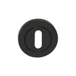 This is an image of Spira Brass - Oval Standard Escutcheon Matt Black available to order from T.H Wiggans Architectural Ironmongery in Kendal, quick delivery and discounted prices.