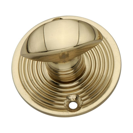 This is an image of Spira Brass - Beehive Turn & Release Polished Brass available to order from T.H Wiggans Architectural Ironmongery in Kendal, quick delivery and discounted prices.