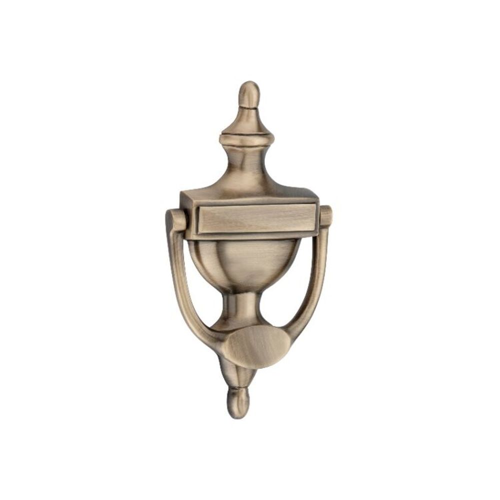 This is an image of Spira Brass - Victorian Door Knocker 150mm Antique Brass available to order from T.H Wiggans Architectural Ironmongery in Kendal, quick delivery and discounted prices.