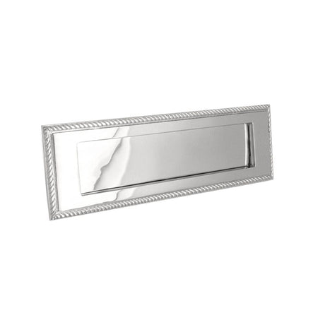 This is an image of Spira Brass - Georgian Letter Plate 250mm Polished Chrome available to order from T.H Wiggans Architectural Ironmongery in Kendal, quick delivery and discounted prices.