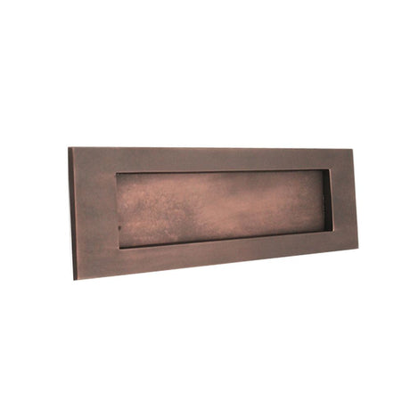 This is an image of Spira Brass - Victorian Letter Plate 300mm Aged Bronze available to order from T.H Wiggans Architectural Ironmongery in Kendal, quick delivery and discounted prices.