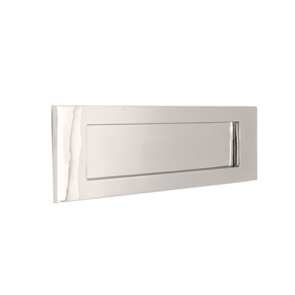 This is an image of Spira Brass - Victorian Letter Plate 300mm Polished Chrome available to order from T.H Wiggans Architectural Ironmongery in Kendal, quick delivery and discounted prices.