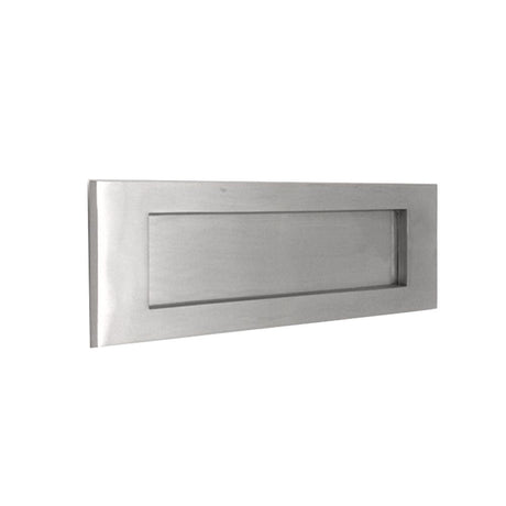 This is an image of Spira Brass - Georgian Letter Plate 250mm Satin Chrome available to order from T.H Wiggans Architectural Ironmongery in Kendal, quick delivery and discounted prices.