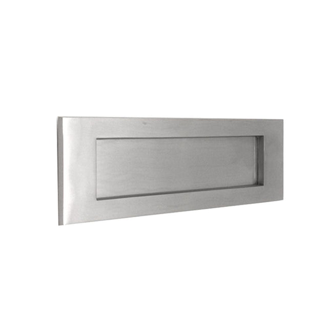 This is an image of Spira Brass - Georgian Letter Plate 250mm Satin Chrome available to order from T.H Wiggans Architectural Ironmongery in Kendal, quick delivery and discounted prices.