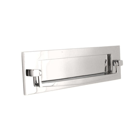 This is an image of Spira Brass - Regency Knocker Postal Plate 250mm Polished Chrome available to order from T.H Wiggans Architectural Ironmongery in Kendal, quick delivery and discounted prices.