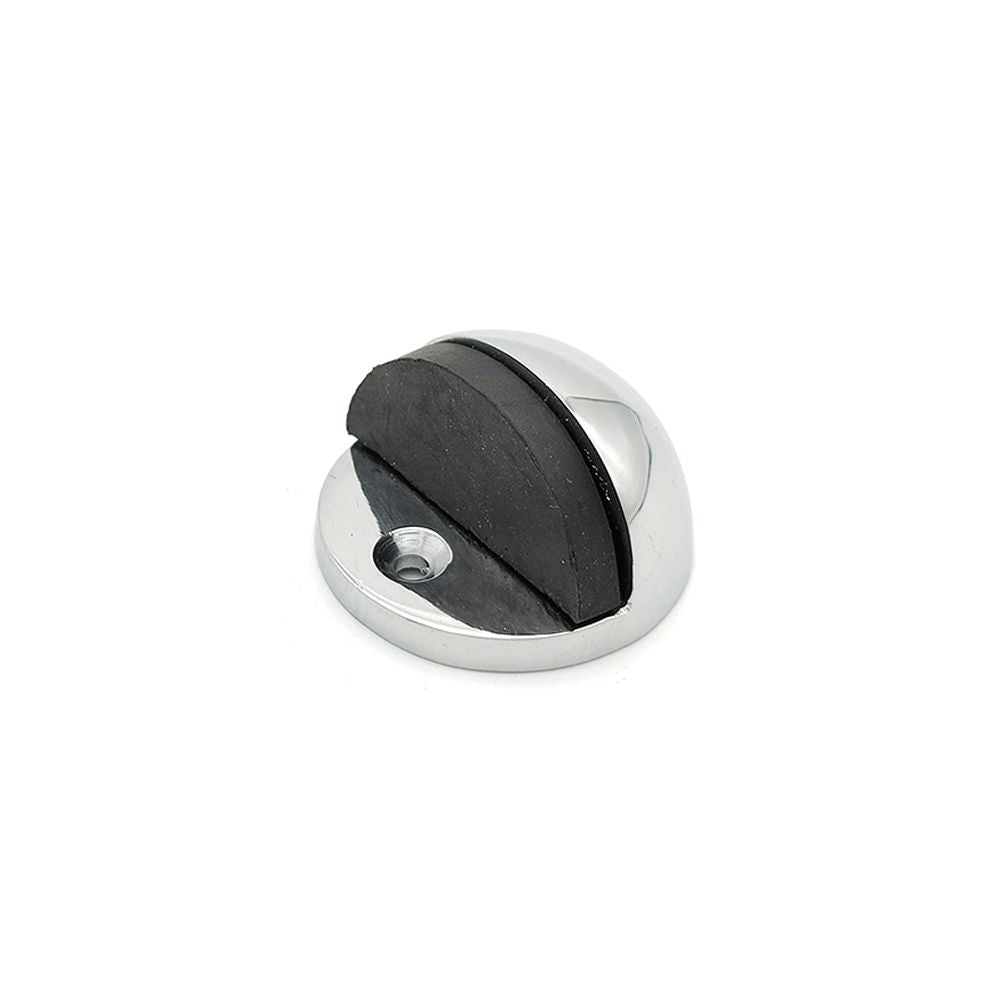 This is an image of Spira Brass - Half Moon Door Stopper Polished Chrome available to order from T.H Wiggans Architectural Ironmongery in Kendal, quick delivery and discounted prices.