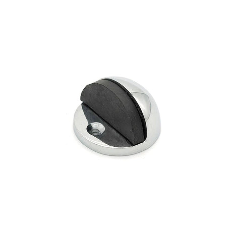 This is an image of Spira Brass - Half Moon Door Stopper Polished Chrome available to order from T.H Wiggans Architectural Ironmongery in Kendal, quick delivery and discounted prices.