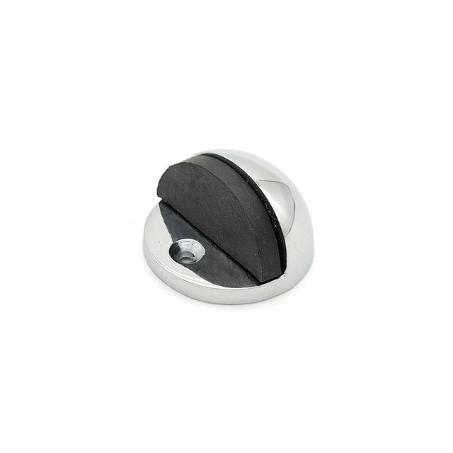 This is an image of Spira Brass - Half Moon Door Stopper Polished Chrome available to order from T.H Wiggans Architectural Ironmongery in Kendal, quick delivery and discounted prices.