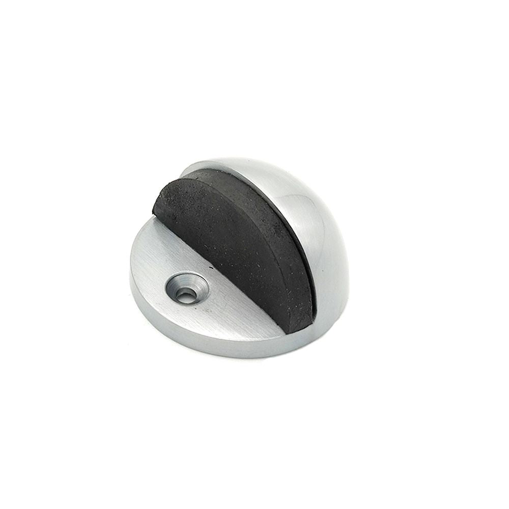 This is an image of Spira Brass - Half Moon Door Stopper Satin Chrome available to order from T.H Wiggans Architectural Ironmongery in Kendal, quick delivery and discounted prices.