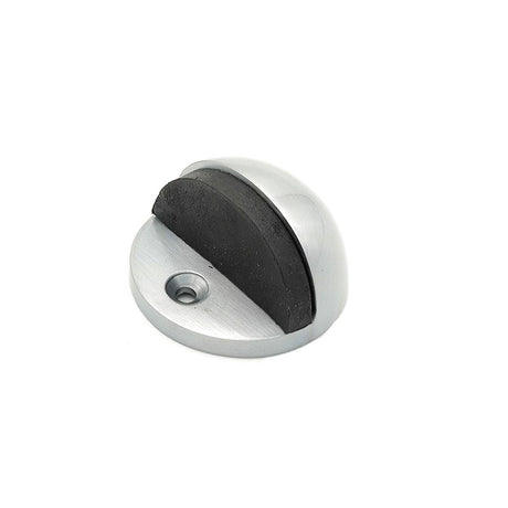 This is an image of Spira Brass - Half Moon Door Stopper Satin Chrome available to order from T.H Wiggans Architectural Ironmongery in Kendal, quick delivery and discounted prices.