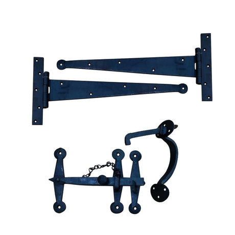 This is an image of Spira Brass - Heavy Duty Handforged Door Hardware Kit Beeswax available to order from T.H Wiggans Architectural Ironmongery in Kendal, quick delivery and discounted prices.