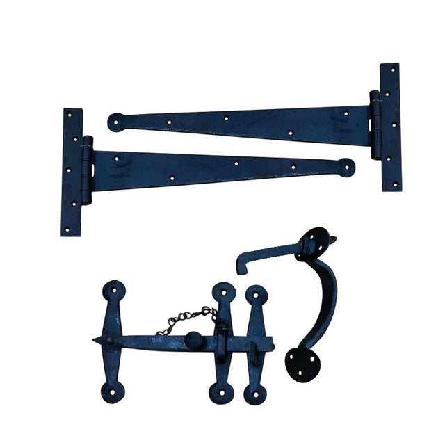 This is an image of Spira Brass - Heavy Duty Handforged Door Hardware Kit Beeswax available to order from T.H Wiggans Architectural Ironmongery in Kendal, quick delivery and discounted prices.
