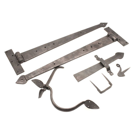 This is an image of Spira Brass - Standard Handforged Kit (18") - Penny End Pewter available to order from T.H Wiggans Architectural Ironmongery in Kendal, quick delivery and discounted prices.