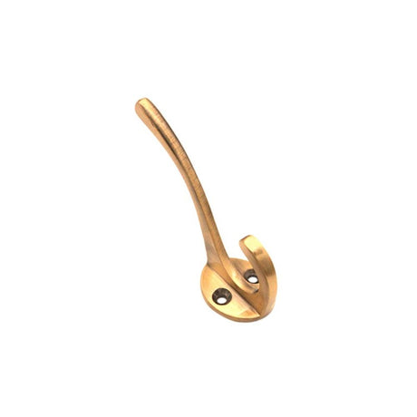 This is an image of Spira Brass - Victorian Coat Hook 115mm Antique Brass available to order from T.H Wiggans Architectural Ironmongery in Kendal, quick delivery and discounted prices.