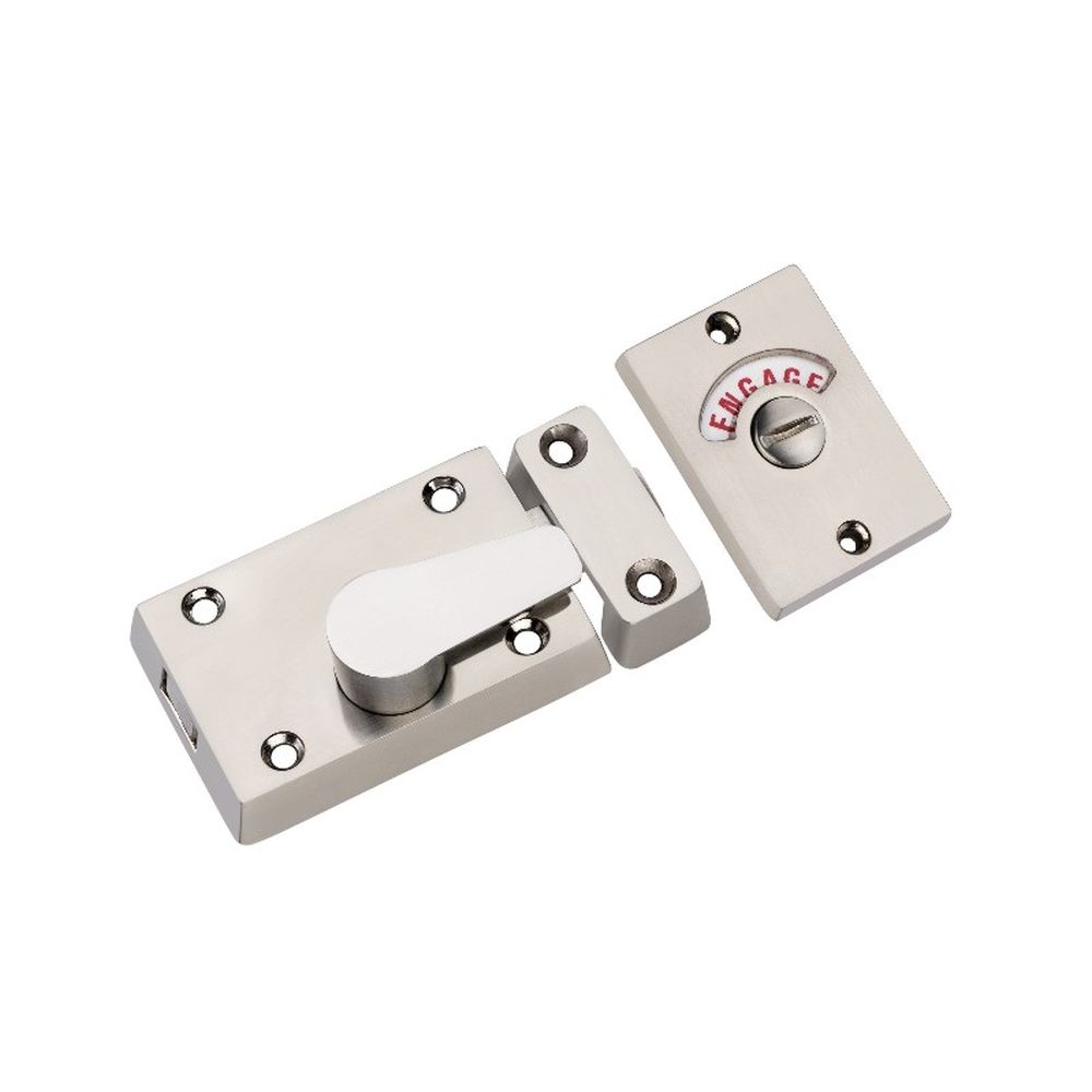 This is an image of Spira Brass - Indicator Bolt Latch Polished Chrome available to order from T.H Wiggans Architectural Ironmongery in Kendal, quick delivery and discounted prices.