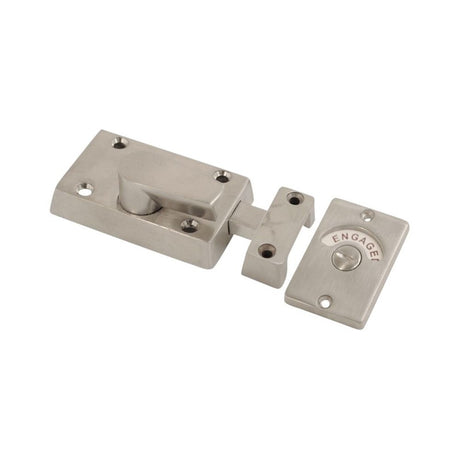 This is an image of Spira Brass - Indicator Bolt Latch Satin Nickel available to order from T.H Wiggans Architectural Ironmongery in Kendal, quick delivery and discounted prices.