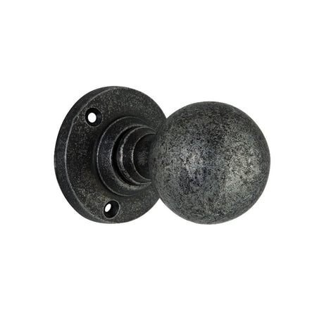 This is an image of Spira Brass - Ball Door Knobs Pewter available to order from T.H Wiggans Architectural Ironmongery in Kendal, quick delivery and discounted prices.