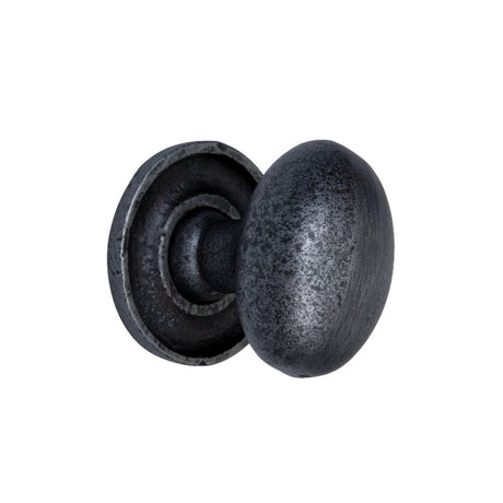 This is an image of Spira Brass - Oval with Base Cupboard Knob Pewter  available to order from T.H Wiggans Architectural Ironmongery in Kendal, quick delivery and discounted prices.