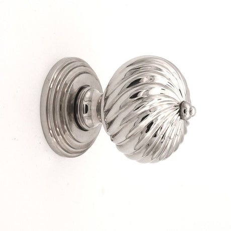 This is an image of Spira Brass - Burcot Mortice Door Knob Polished Nickel available to order from T.H Wiggans Architectural Ironmongery in Kendal, quick delivery and discounted prices.