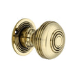 This is an image of Spira Brass - Bloxwich Large 60mm Rim/Mortice Door Knob Aged Brass available to order from T.H Wiggans Architectural Ironmongery in Kendal, quick delivery and discounted prices.