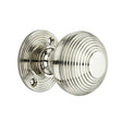 This is an image of Spira Brass - Beehive 50mm Rim/Mortice Door Knob Polished Nickel available to order from T.H Wiggans Architectural Ironmongery in Kendal, quick delivery and discounted prices.