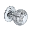This is an image of Spira Brass - Beehive Large 60mm Mortice Door Knob Polished Chrome available to order from T.H Wiggans Architectural Ironmongery in Kendal, quick delivery and discounted prices.