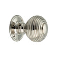 This is an image of Spira Brass - Beehive Large 60mm Mortice Door Knob Polished Nickel available to order from T.H Wiggans Architectural Ironmongery in Kendal, quick delivery and discounted prices.
