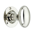 This is an image of Spira Brass - Oval Mortice Door Knob Polished Nickel available to order from T.H Wiggans Architectural Ironmongery in Kendal, quick delivery and discounted prices.
