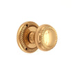 This is an image of Spira Brass - Georgian Mortice Door Knob Polished Brass available to order from T.H Wiggans Architectural Ironmongery in Kendal, quick delivery and discounted prices.