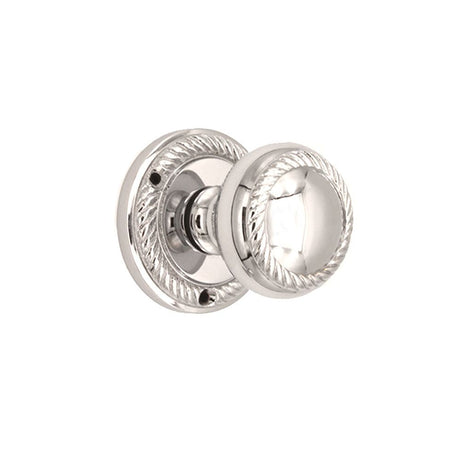 This is an image of Spira Brass - Georgian Mortice Door Knob Polished Chrome available to order from T.H Wiggans Architectural Ironmongery in Kendal, quick delivery and discounted prices.