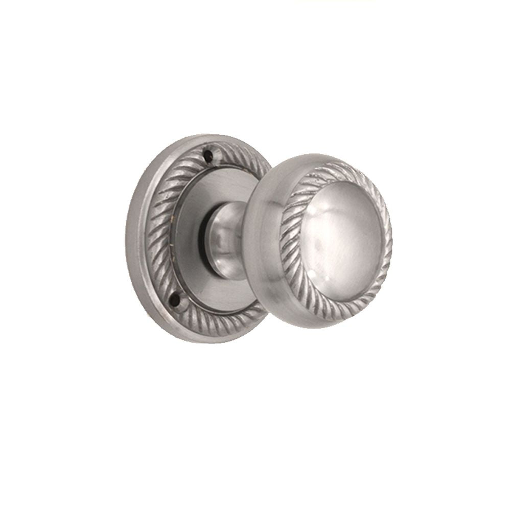 This is an image of Spira Brass - Georgian Mortice Door Knob Satin Chrome available to order from T.H Wiggans Architectural Ironmongery in Kendal, quick delivery and discounted prices.