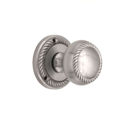This is an image of Spira Brass - Georgian Mortice Door Knob Satin Chrome available to order from T.H Wiggans Architectural Ironmongery in Kendal, quick delivery and discounted prices.