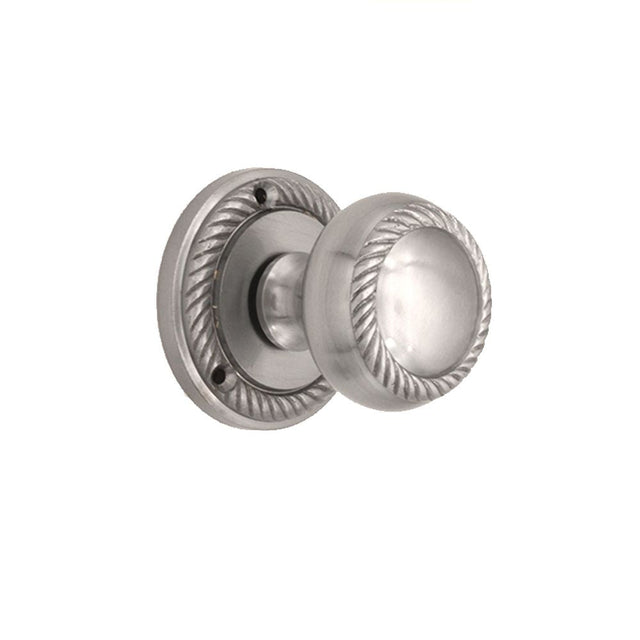 This is an image of Spira Brass - Georgian Mortice Door Knob Satin Chrome available to order from T.H Wiggans Architectural Ironmongery in Kendal, quick delivery and discounted prices.